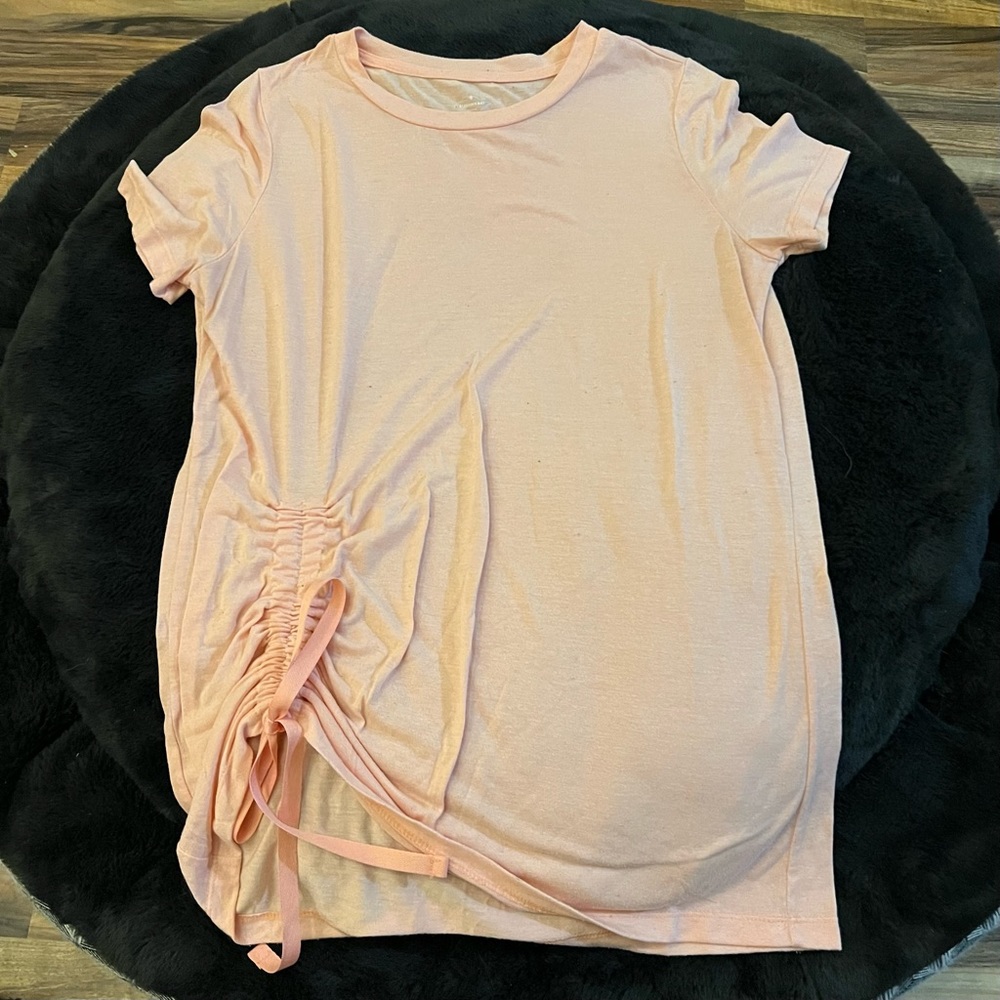 Active wear pink tie shirt